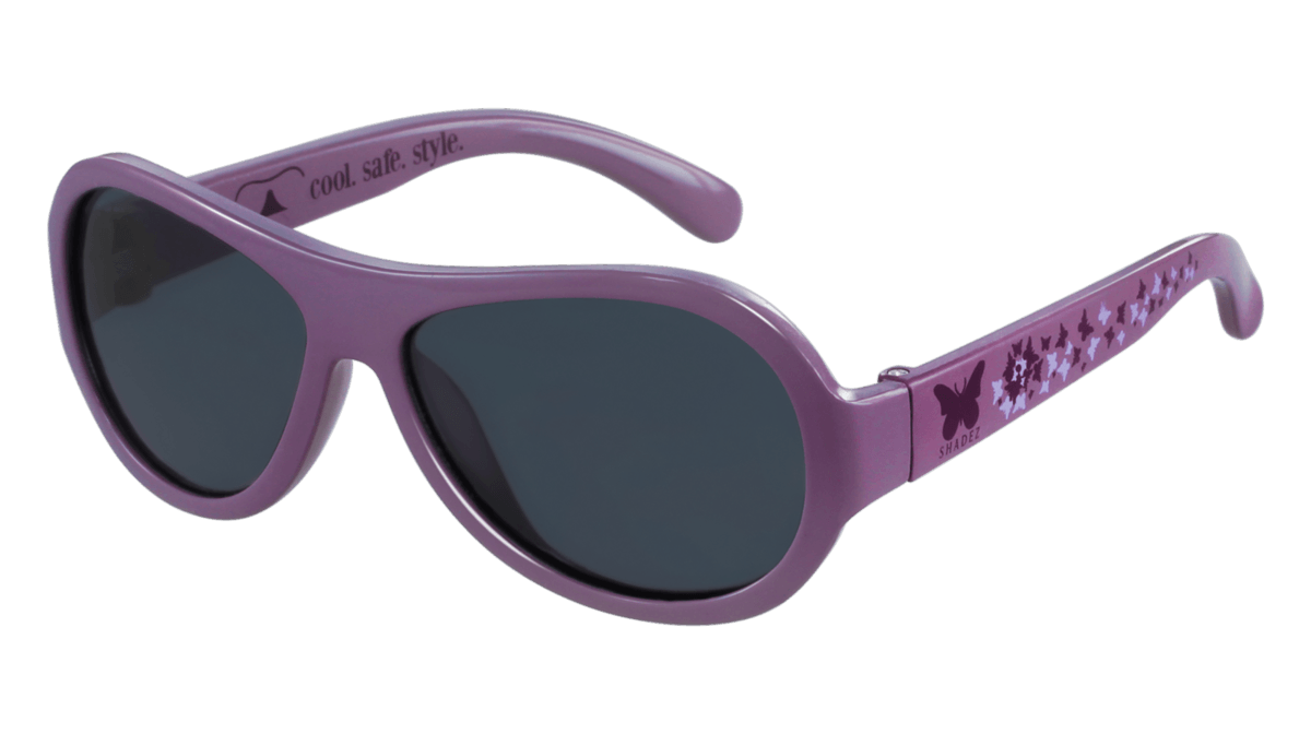 【瑞士SHADEZ】兒童太陽眼鏡〈平光款〉(年齡3-7)-SHZ27紫色蝴蝶