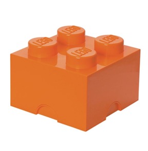 4格收納盒-橘色