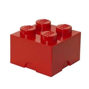 4格收納盒-紅色