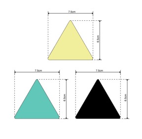 三角型-藍20張+黃20張 +黑20張