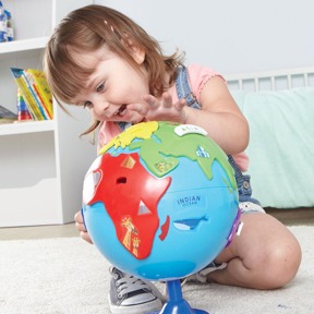 美國Learning Resources教學資源-彩色拼圖地球儀