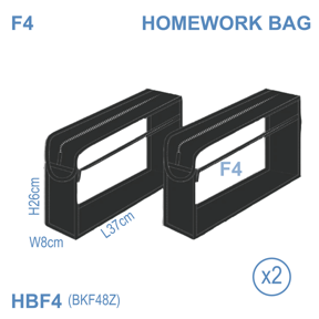 F4高清拉鍊文件書袋-黑色