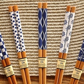 【日本】和風木筷五色一組