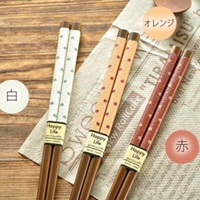 【日本】波點木筷三色一組