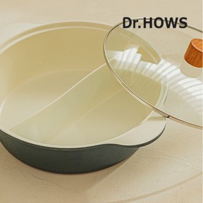 【韓國Dr.HOWS】TWO POT 鴛鴦鍋(28cm)-深綠