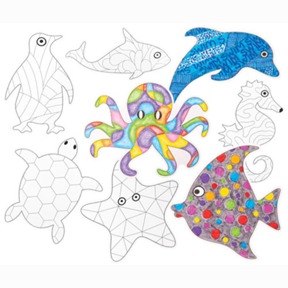 Zart造型著色圖卡-海洋生物