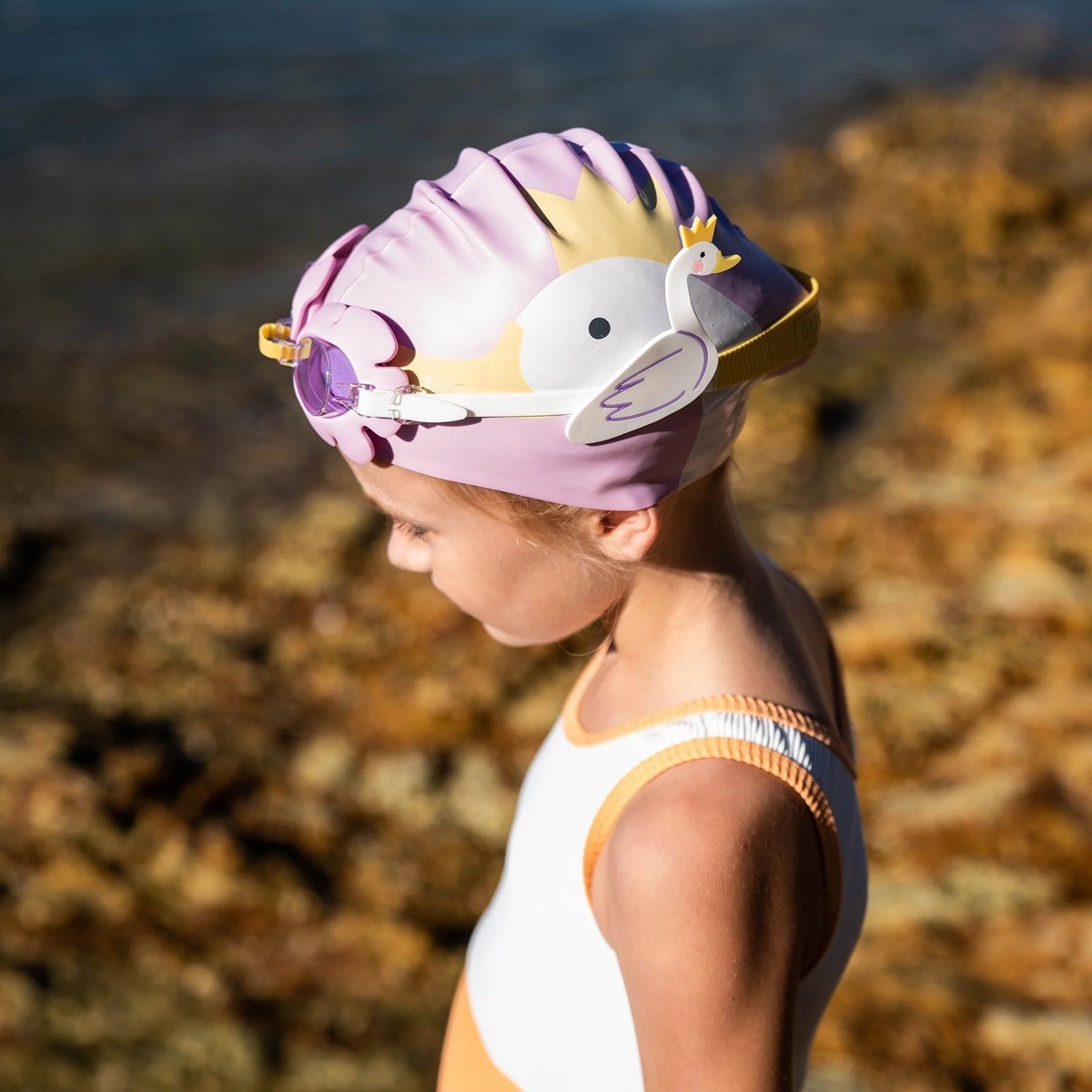 兒童天鵝公主泳帽