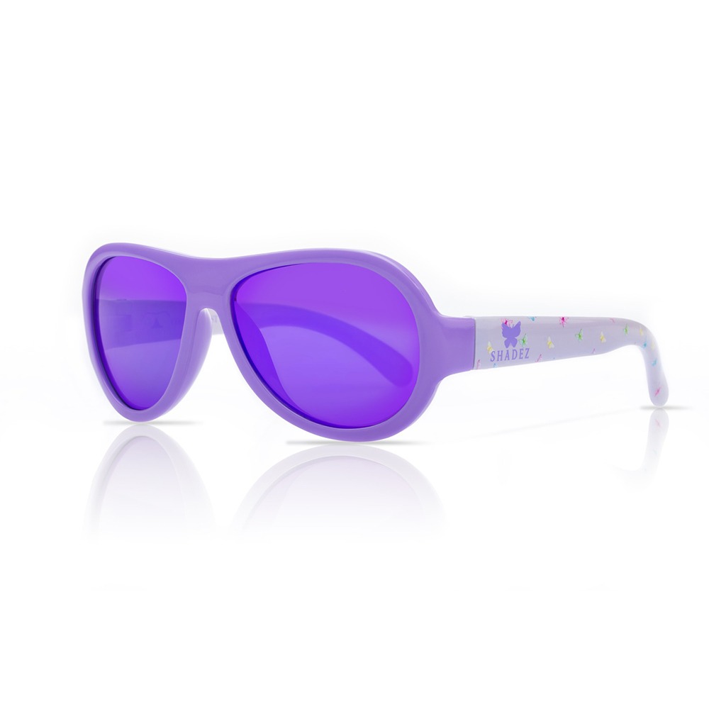 【瑞士SHADEZ】兒童太陽眼鏡〈平光款〉(年齡3-7)-SHZ50漾紫蝴蝶